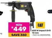 Game CAT 600W Impact Drill 13mm offer