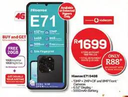 Pick n Pay Hypermarket Hisense E71 64GB offer