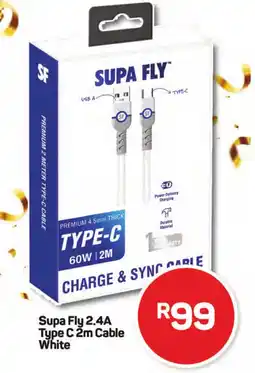 Pick n Pay Hypermarket Supa Fly 2.4A Type C 2m Cable White offer