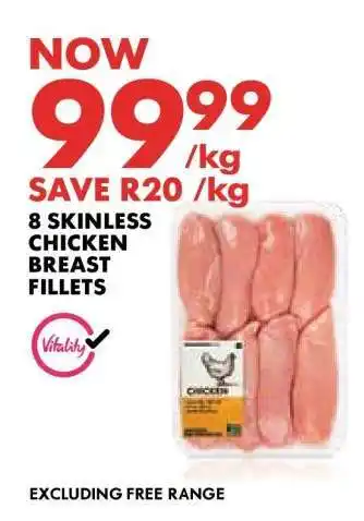 Woolworths 8 Skinless Chicken Breast Fillets offer