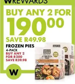 Woolworths Frozen Pies offer