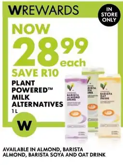 Woolworths Plant Powered Milk Alternatives 1L offer