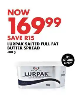 Woolworths Lurpak Salted Full Fat Butter Spread offer