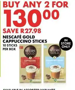Woolworths NESCAFÉ GOLD CAPPUCCINO STICKS offer
