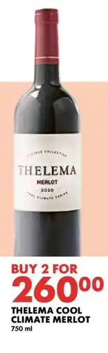 Woolworths THELEMA COOL CLIMATE MERLOT offer