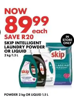 Woolworths Skip Intelligent Laundry Powder or Liquid offer