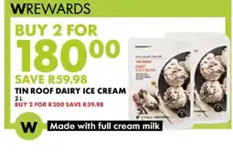 Woolworths Tin Roof Dairy Ice Cream offer