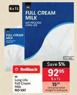 Makro m Full Cream Milk offer