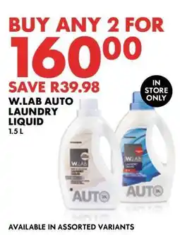 Woolworths W.LAB AUTO LAUNDRY LIQUID offer