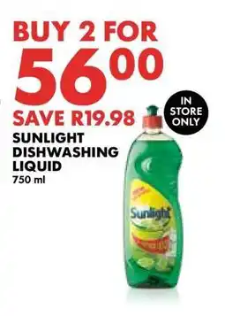 Woolworths Sunlight Dishwashing Liquid offer