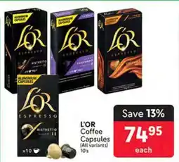 Makro L'OR Coffee Capsules offer