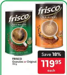 Makro Frisco Granules or Original offer