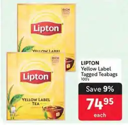 Makro LIPTON Yellow Label Tagged Teabags offer