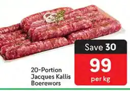 Makro 20-Portion Jacques Kallis Boerewors offer
