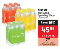 Makro THIRSTI Flavoured Sparkling Water offer