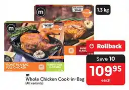 Makro m Whole Chicken Cook-in-Bag offer