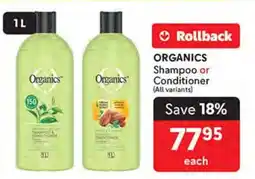 Makro Organics Shampoo or Conditioner offer