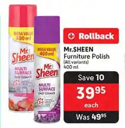 Makro Mr. SHEEN Furniture Polish offer
