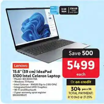 Makro Lenovo IdeaPad S100 Intel Celeron Laptop offer