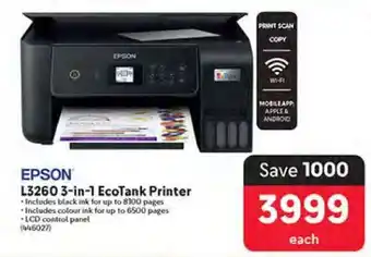 Makro EPSON L3260 3-in-1 EcoTank Printer offer