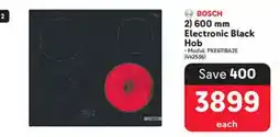 Makro BOSCH 600 mm Electronic Black Hob offer