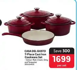 Makro CASA DEL GUSTO 7-Piece Cast Iron Cookware Set offer