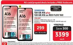 Makro Samsung 128 GB A16 plus 128 GB A16 on RED FLEXI 160 offer