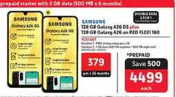 Makro Samsung 128 GB Galaxy A26 DS plus 128 GB Galaxy A26 on RED FLEXI 160 offer