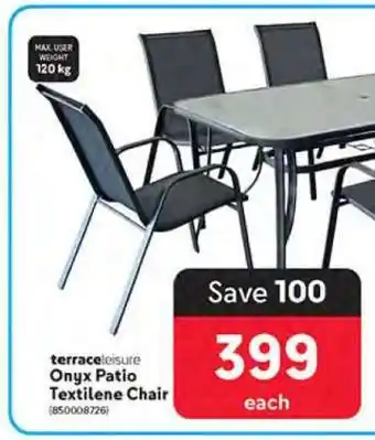 Makro terrace leisure Onyx Patio Textilene Chair offer