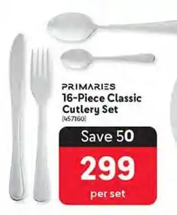 Makro PRIMARIES 16-Piece Classic Cutlery Set offer