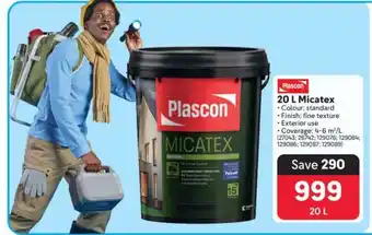Makro Plascon 20 L Micatex offer