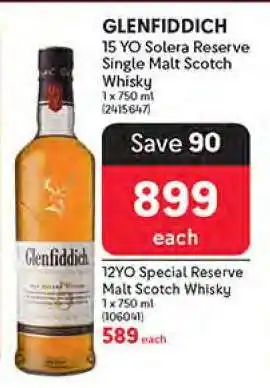 Makro GLENFIDDICH 15 YO Solera Reserve Single Malt Scotch Whisky offer