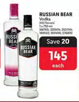 Makro Russian Bear Vodka offer