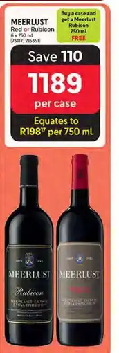 Makro MEERLUST Red or Rubicon offer
