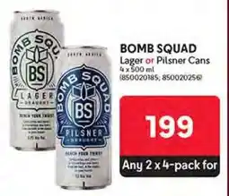 Makro BOMB SQUAD Lager or Pilsner Cans offer