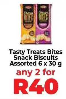 Food Lover's Market Tasty Treats Bites Snack Biscuits Assorted 6 x 30 g offer