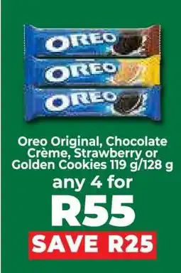 Food Lover's Market Oreo Original, Chocolate Crème, Strawberry or Golden Cookies 119 g/128 g offer