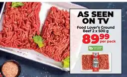 Food Lover's Market Food Lover’s Ground Beef 2 x 500 g offer
