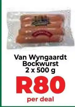 Food Lover's Market Van Wyngaardt Bockwurst offer