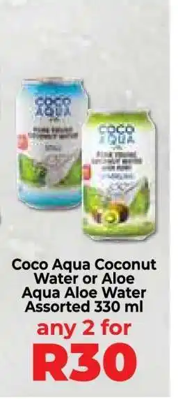 Food Lover's Market Coco Aqua Coconut Water or Aloe Aqua Aloe Water Assorted 330 ml offer