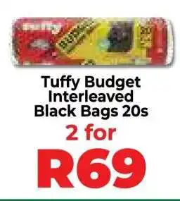 Food Lover's Market Tuffy Budget Interleaved Black Bags 20s offer