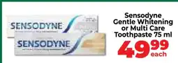 Food Lover's Market Sensodyne Gentle Whitening or Multi Care Toothpaste 75 ml offer