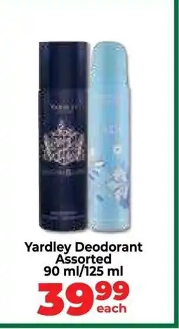 Food Lover's Market Yardley Deodorant Assorted offer
