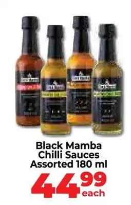 Food Lover's Market Black Mamba Chilli Sauces Assorted 180 ml offer