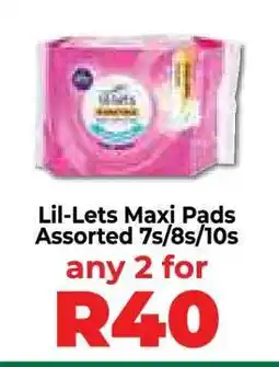 Food Lover's Market Lil-Lets Maxi Pads Assorted 7s/8s/10s offer