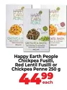 Food Lover's Market Happy Earth People Chickpea Fusilli, Red Lentil Fusilli or Chickpea Penne 250 g offer