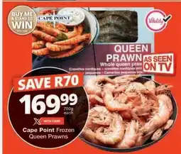 Checkers Cape Point Frozen Queen Prawns offer