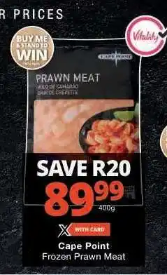 Checkers Cape Point Frozen Prawn Meat offer
