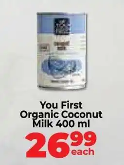 Food Lover's Market You First Organic Coconut Milk 400 ml offer