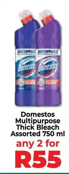 Food Lover's Market Domestos Multipurpose Thick Bleach Assorted 750 ml offer